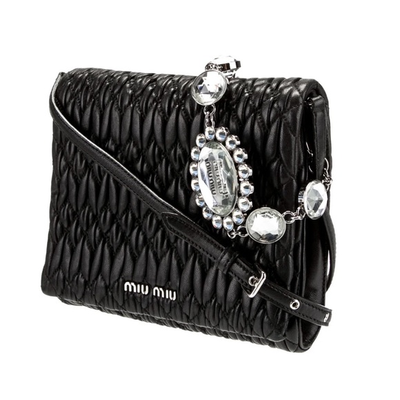 Miu Miu Authentic Black Leather Crossbody Bag - Picture 3 of 11